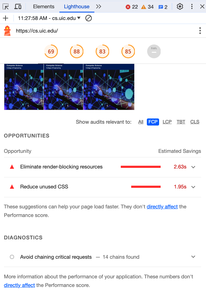 An example diagnostic report.